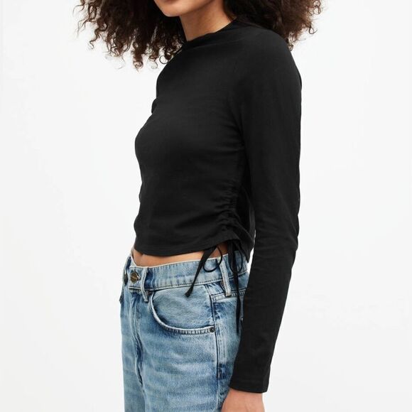 ALLSAINTS NWT Beta Shimmer Top in Black Size 2 - Picture 2 of 10